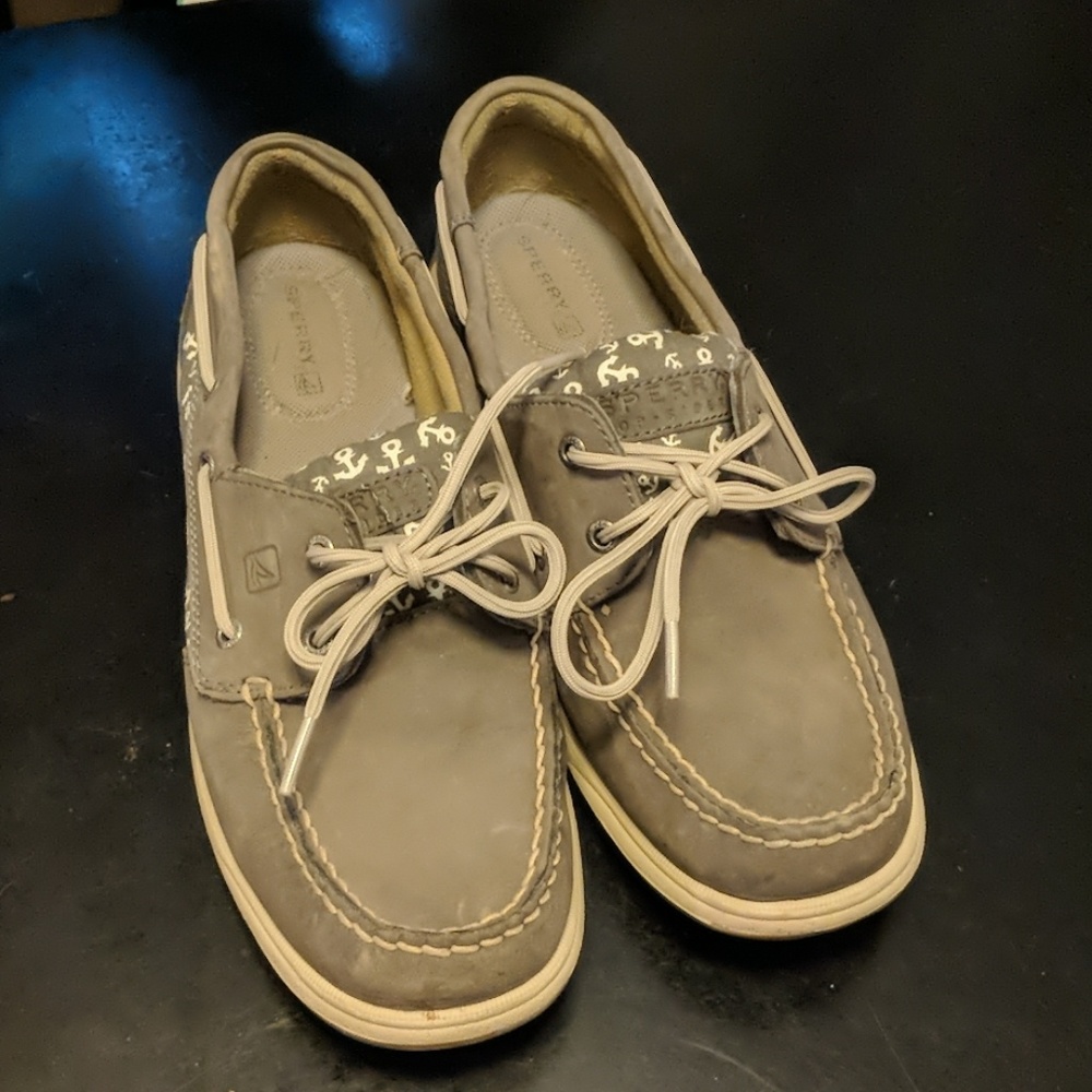 Anchor grey Sperry loafer